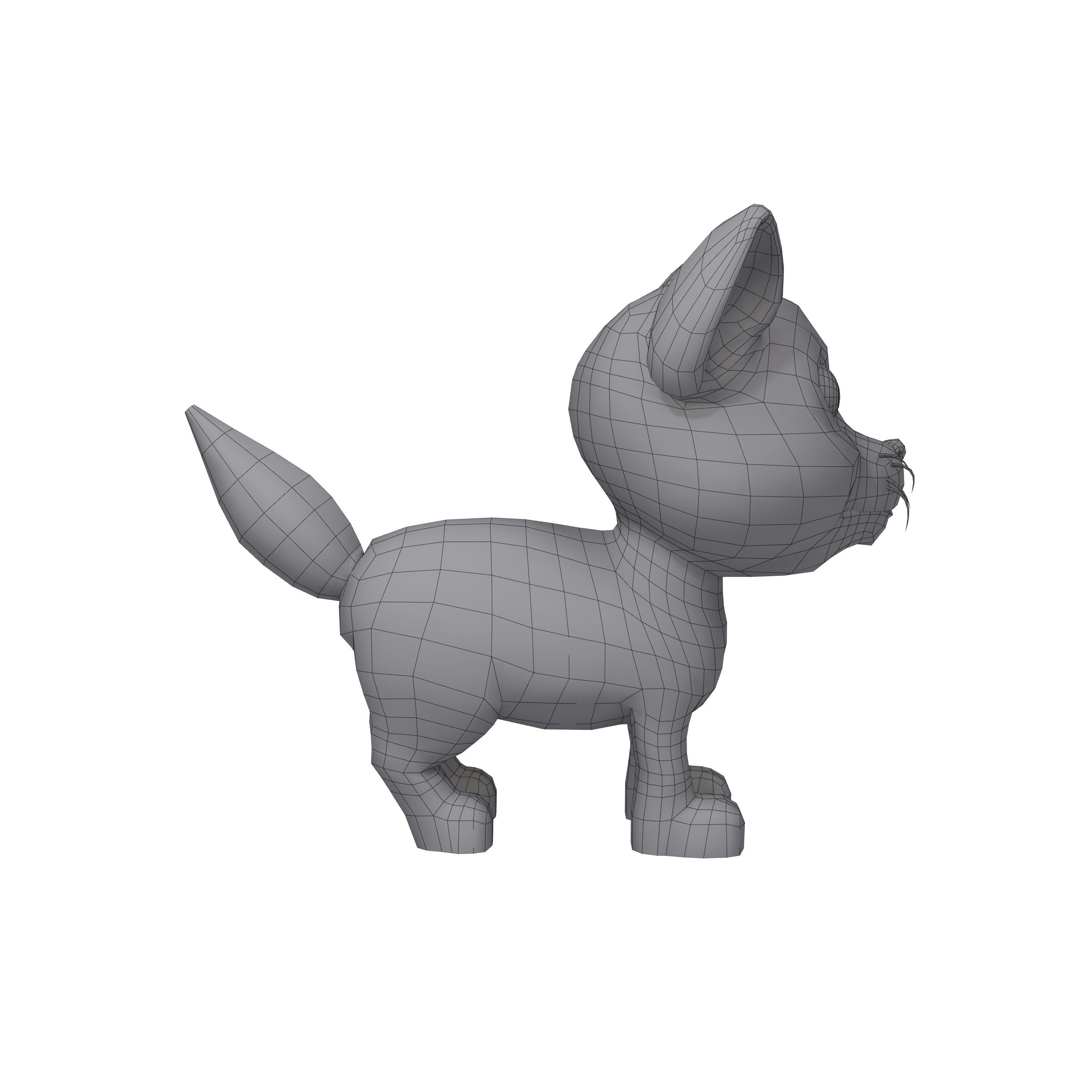 Cat Cartoon 3D model_6