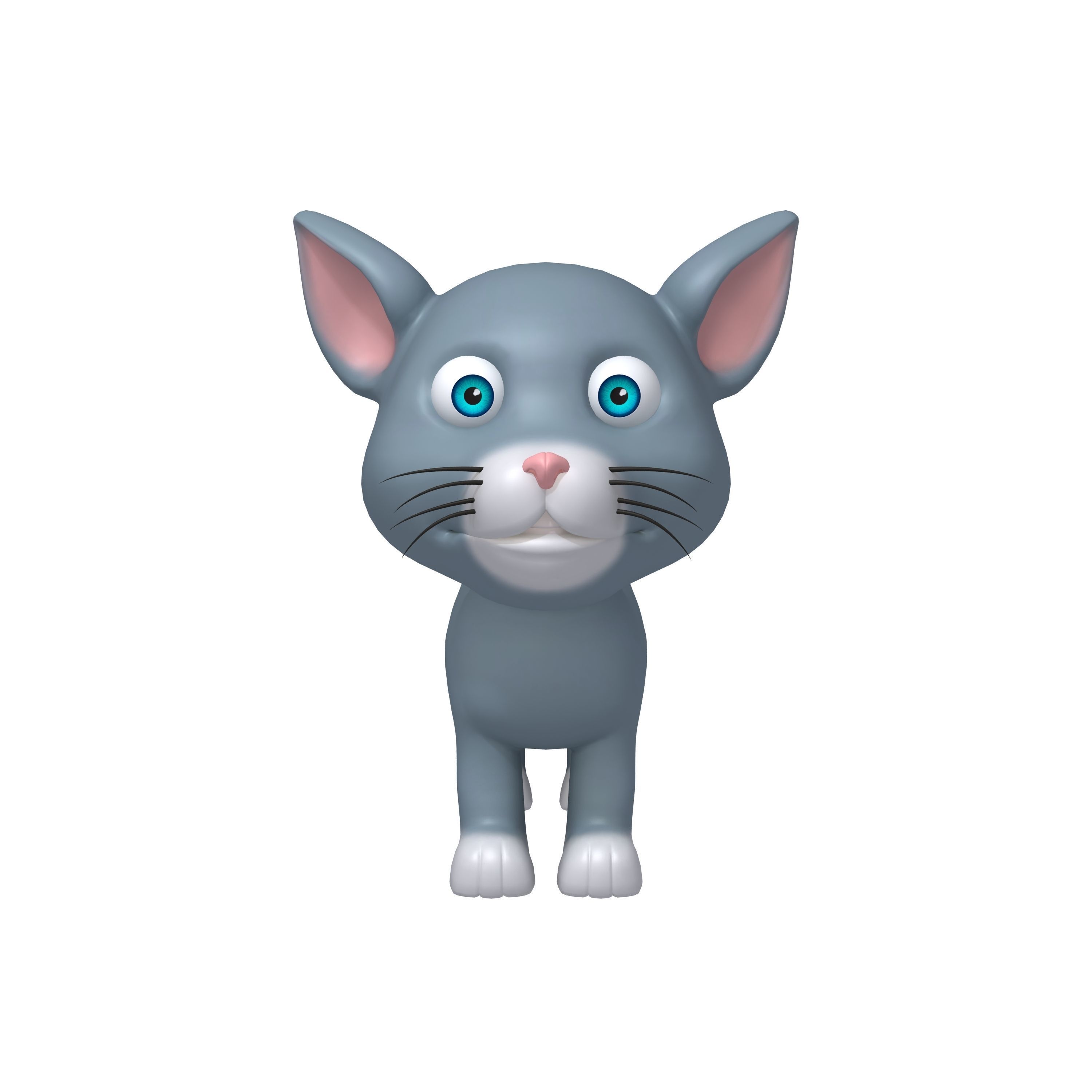 Cat Cartoon 3D model_1