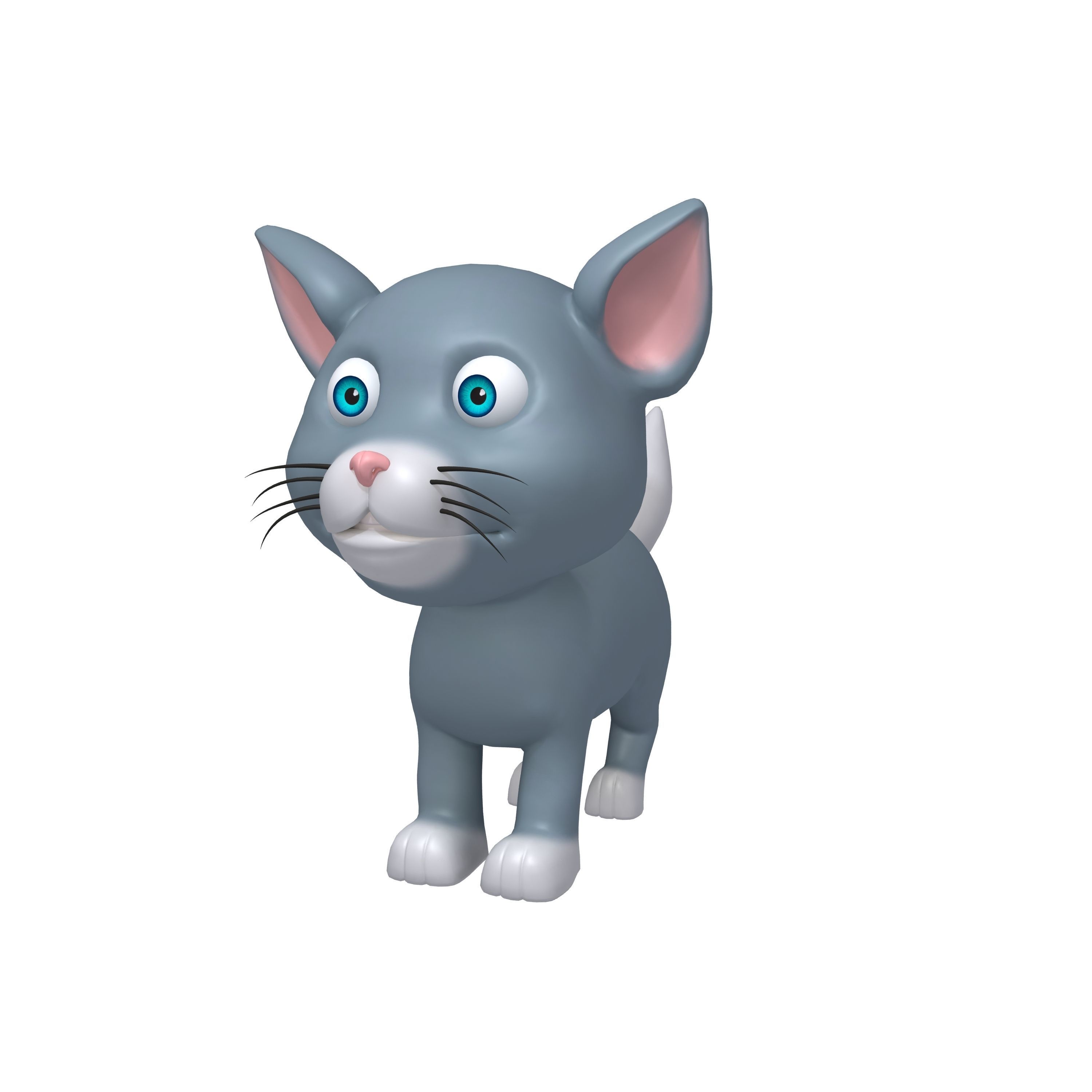 Cat Cartoon 3D model_4