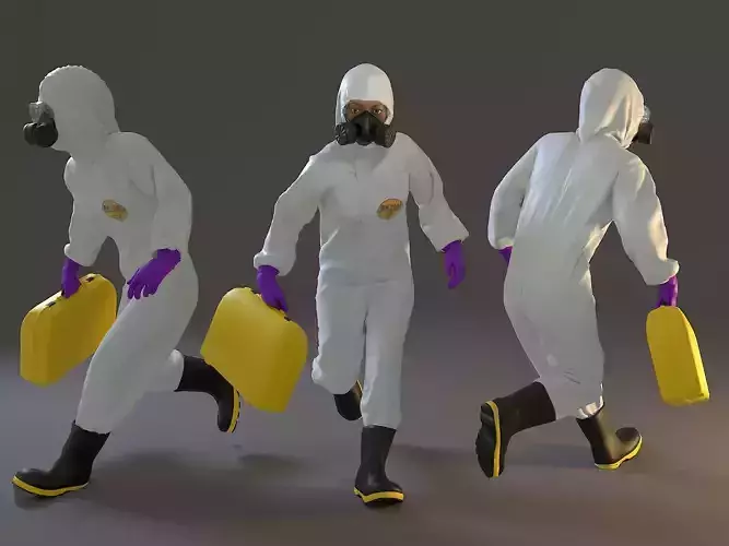 Biohazard Suit Female ACC 2130 004 Low-poly 3D model