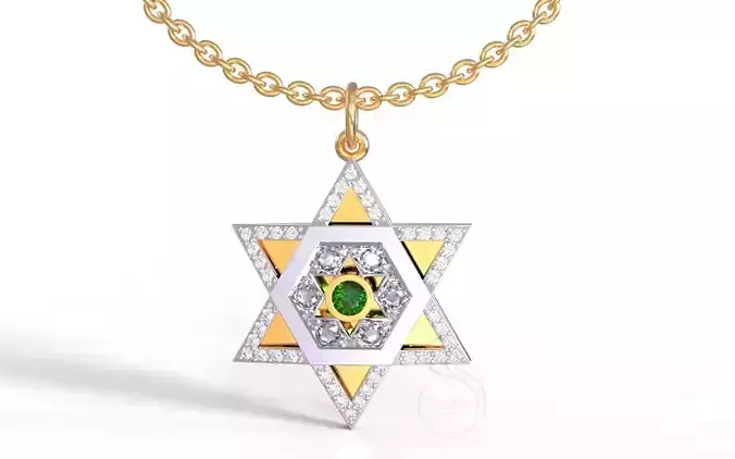 Star of David 3D print model