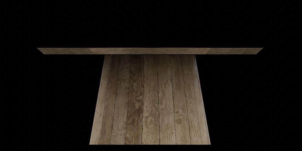 Circular Table 04 Low-poly 3D model_3