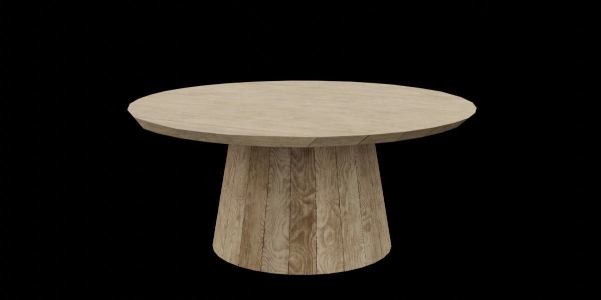 Circular Table 04 Low-poly 3D model_1