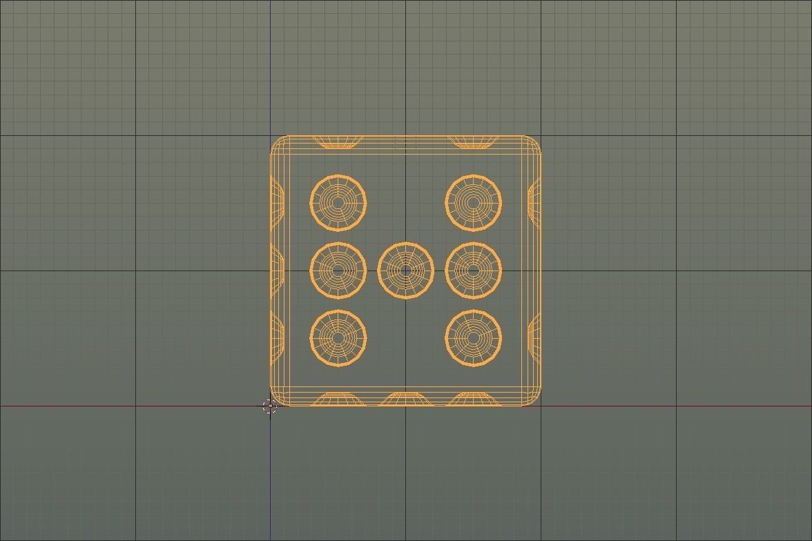 Dices two dice 3D model_1