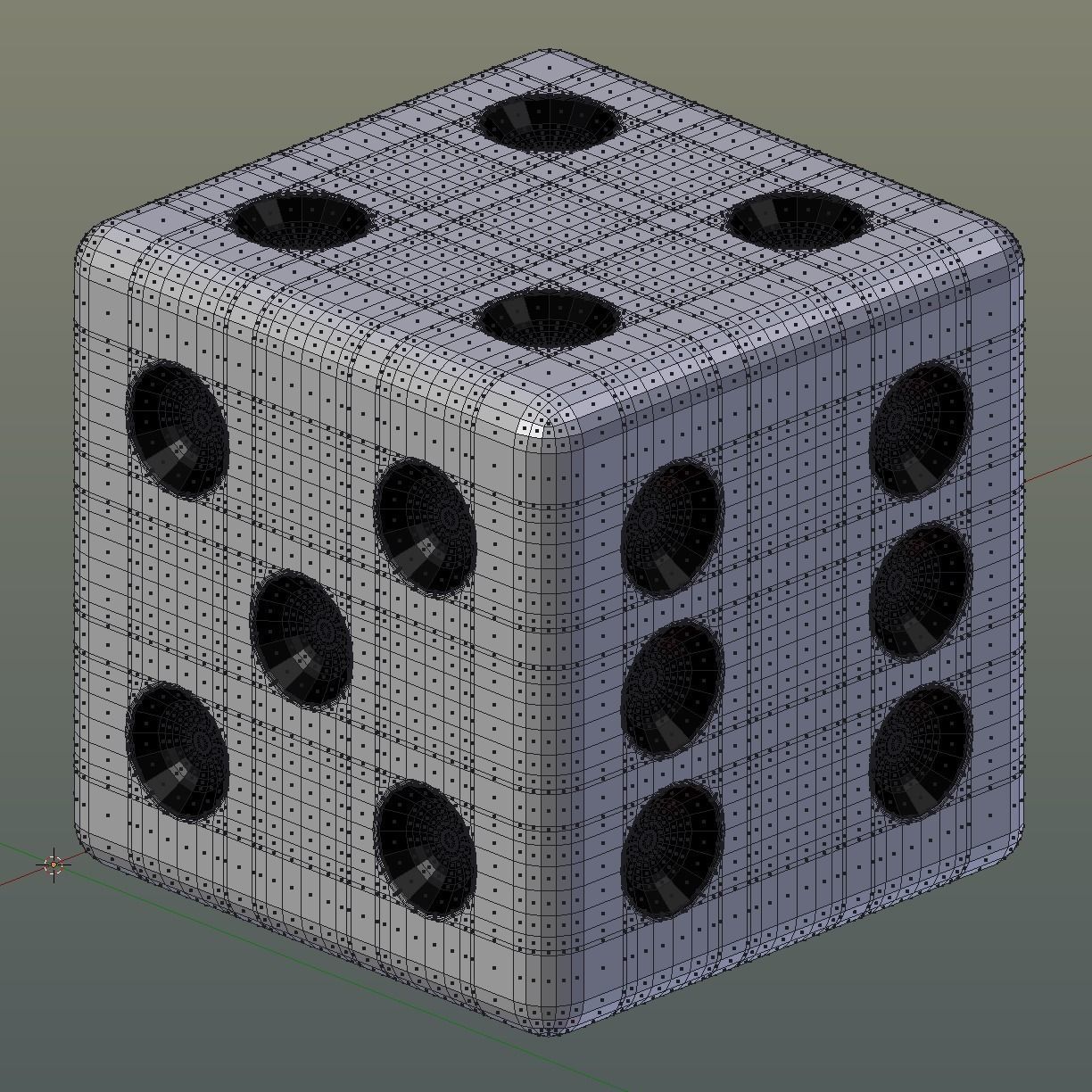 Dices two dice 3D model_3