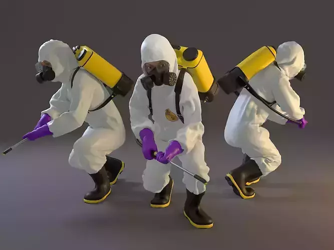 Biohazard Suit Female ACC 2130 006 Low-poly 3D model