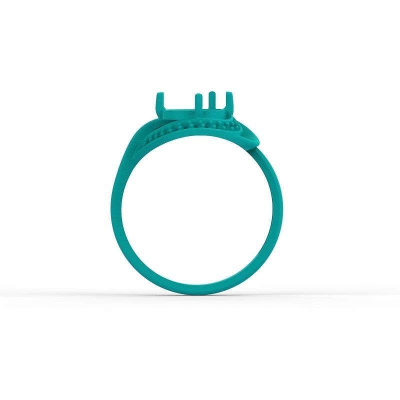 Women ring with gems 3dm stl 3D print model_19