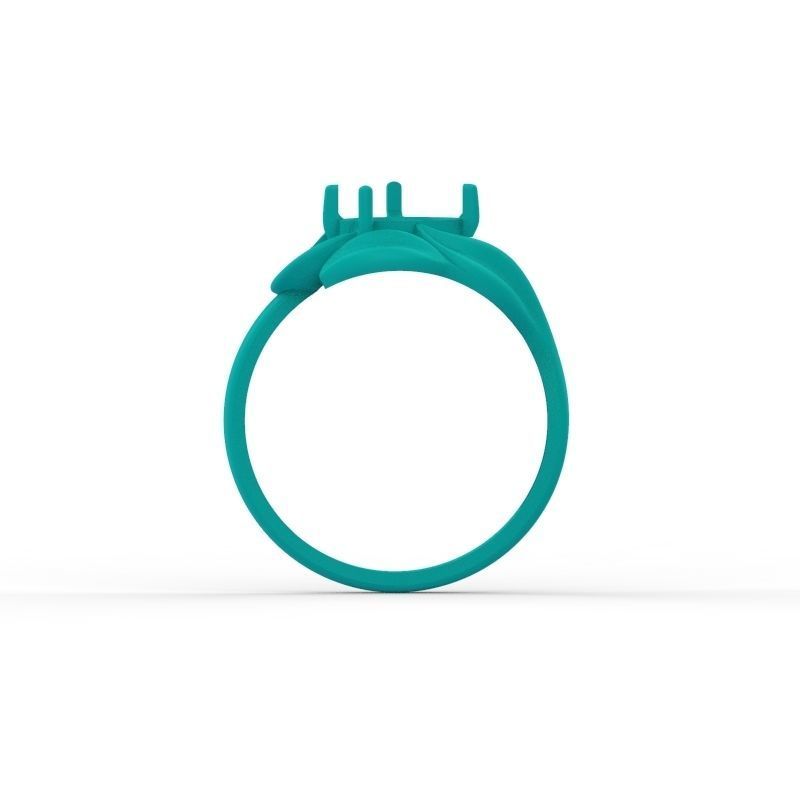 Women ring with gems 3dm stl 3D print model_20