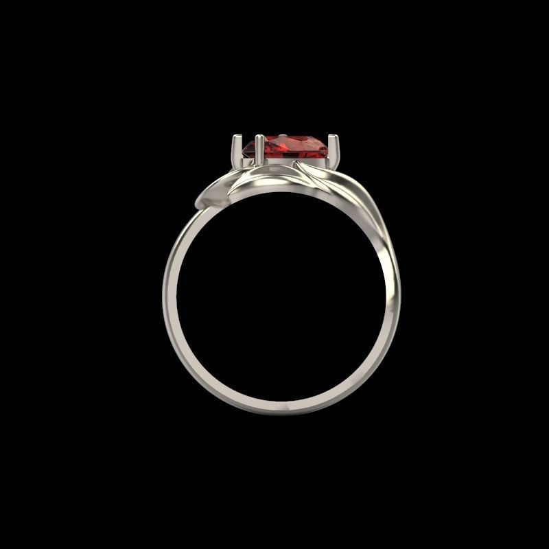 Women ring with gems 3dm stl 3D print model_6