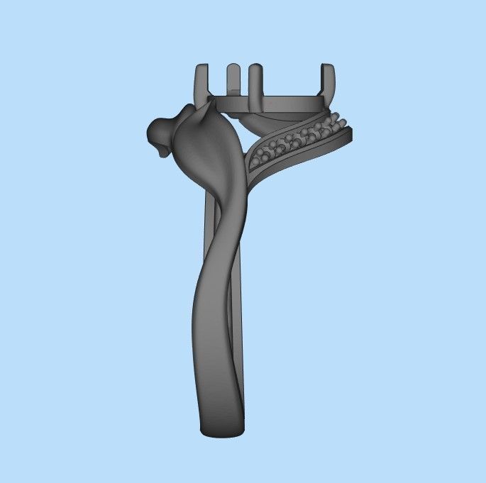 Women ring with gems 3dm stl 3D print model_28