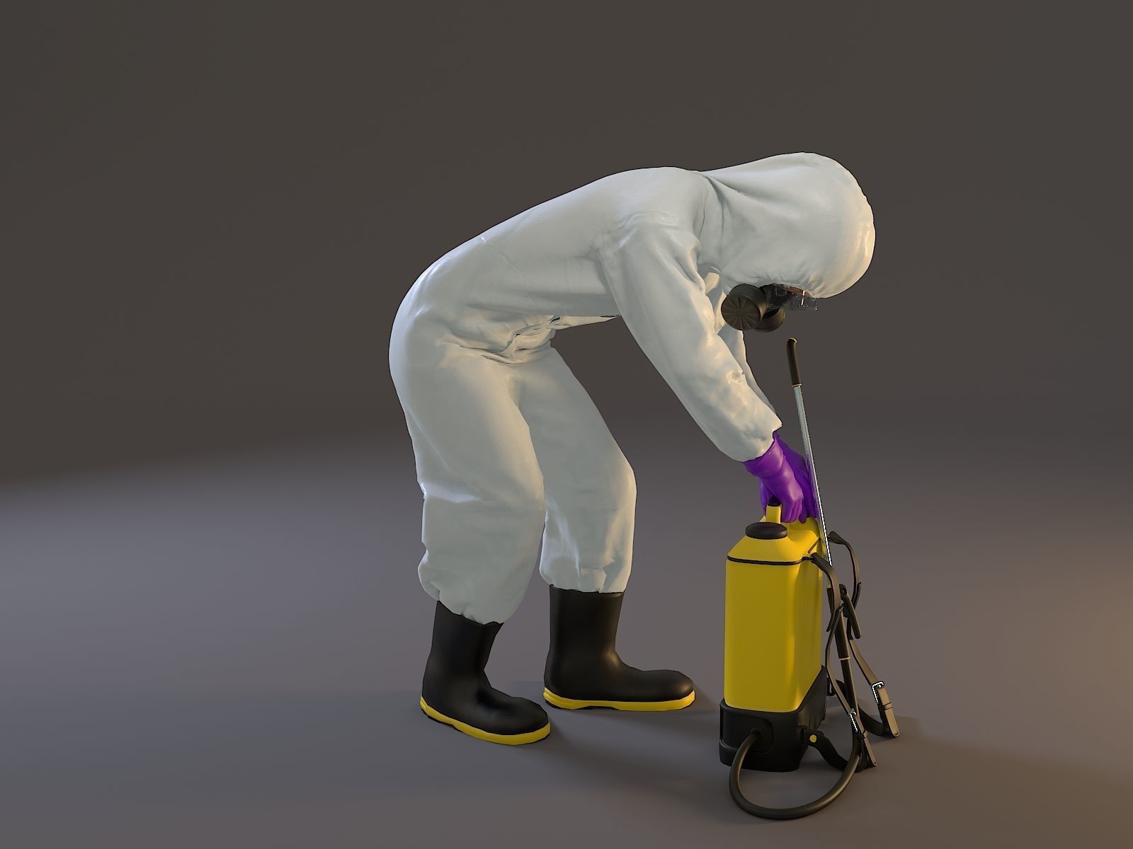 Biohazard Suit Female ACC 2130 007 Low-poly 3D model_8