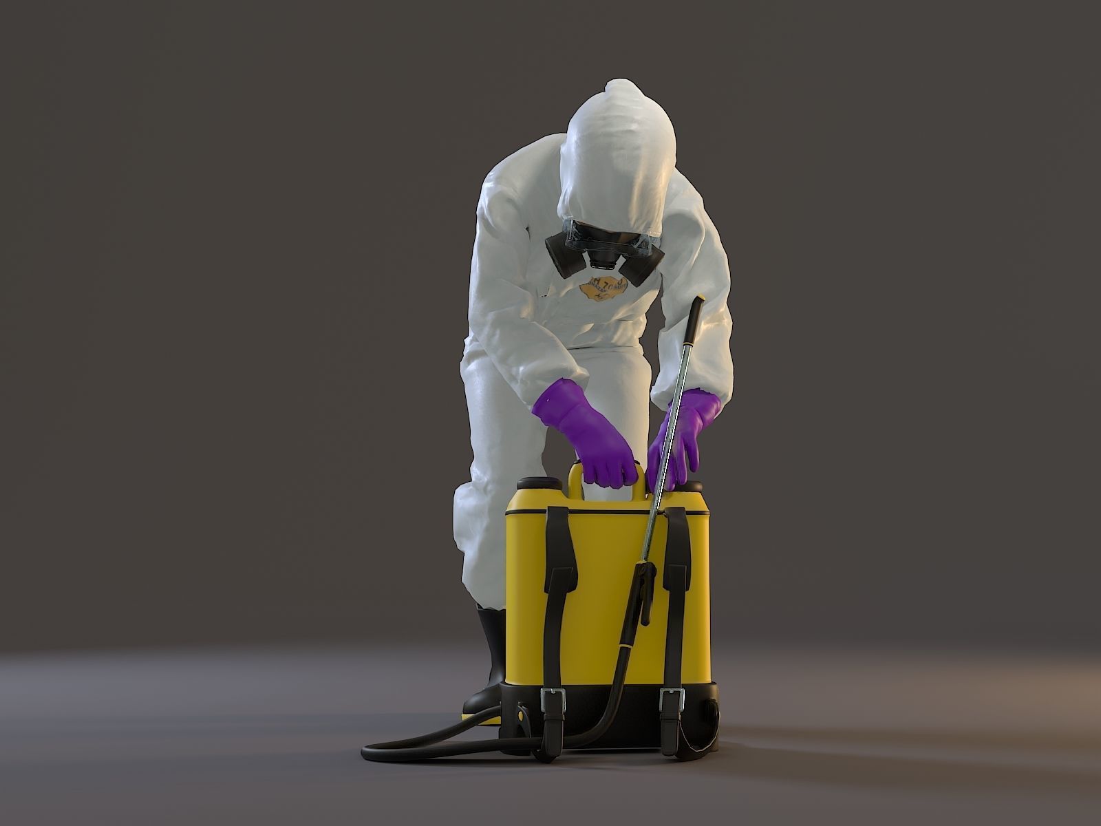 Biohazard Suit Female ACC 2130 007 Low-poly 3D model_12