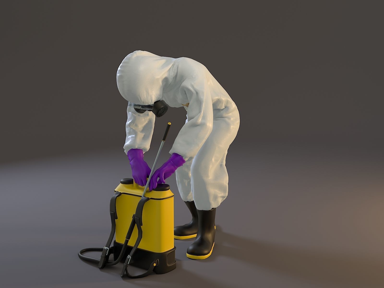 Biohazard Suit Female ACC 2130 007 Low-poly 3D model_1