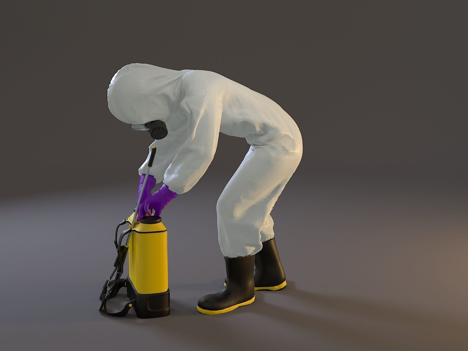 Biohazard Suit Female ACC 2130 007 Low-poly 3D model_2