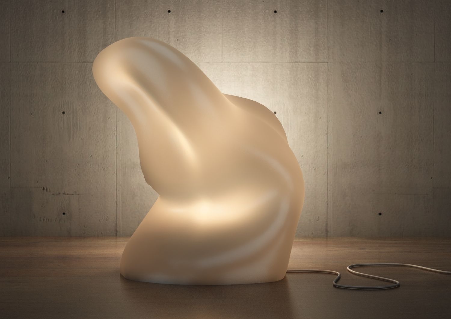 lighting 3d print model table lamp with sculpture 3D model_4