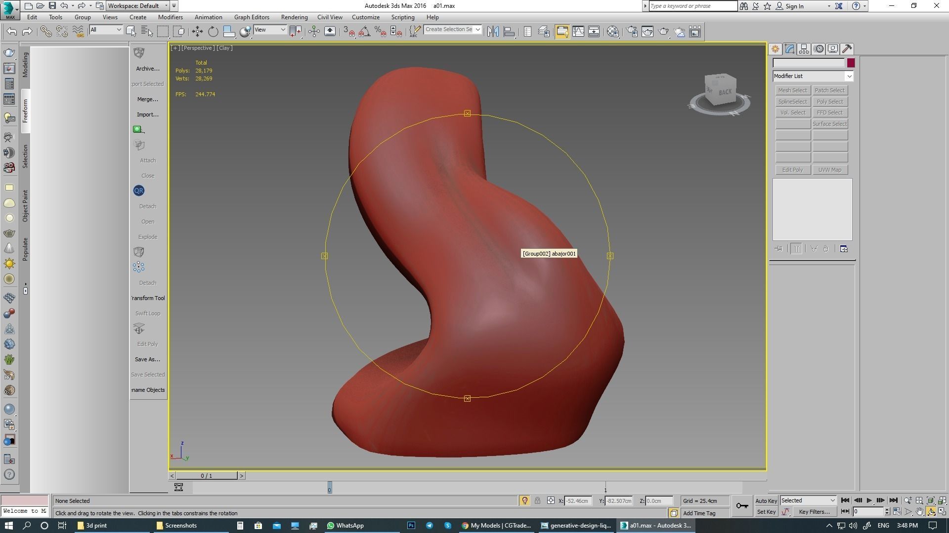 lighting 3d print model table lamp with sculpture 3D model_17