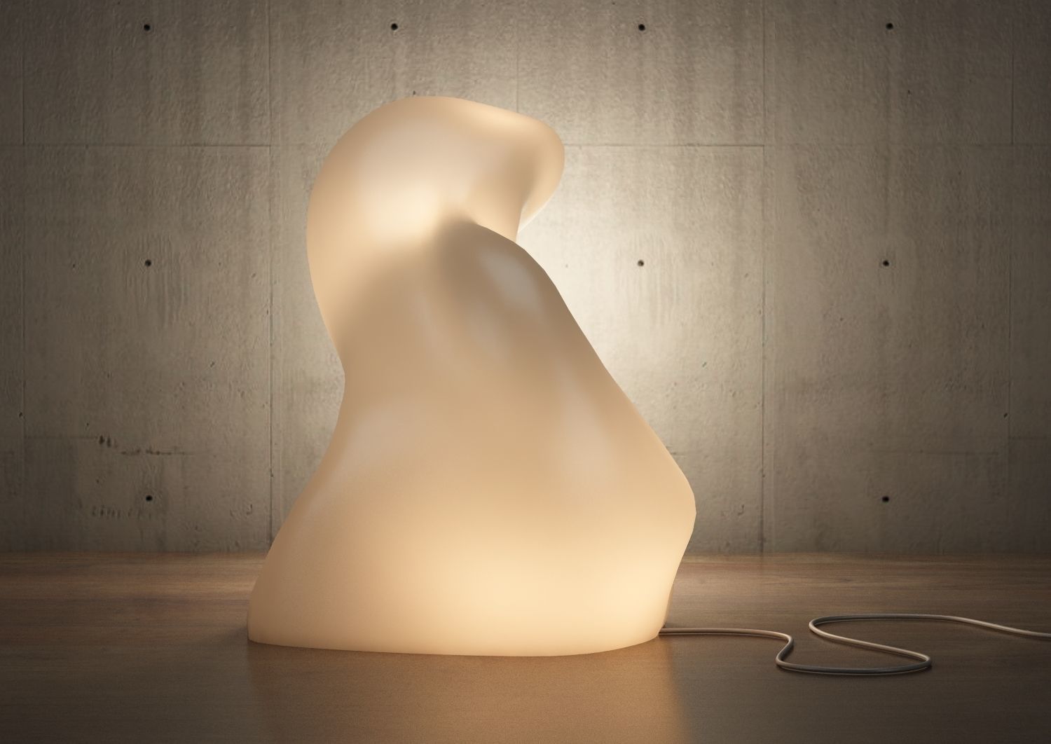 lighting 3d print model table lamp with sculpture 3D model_2