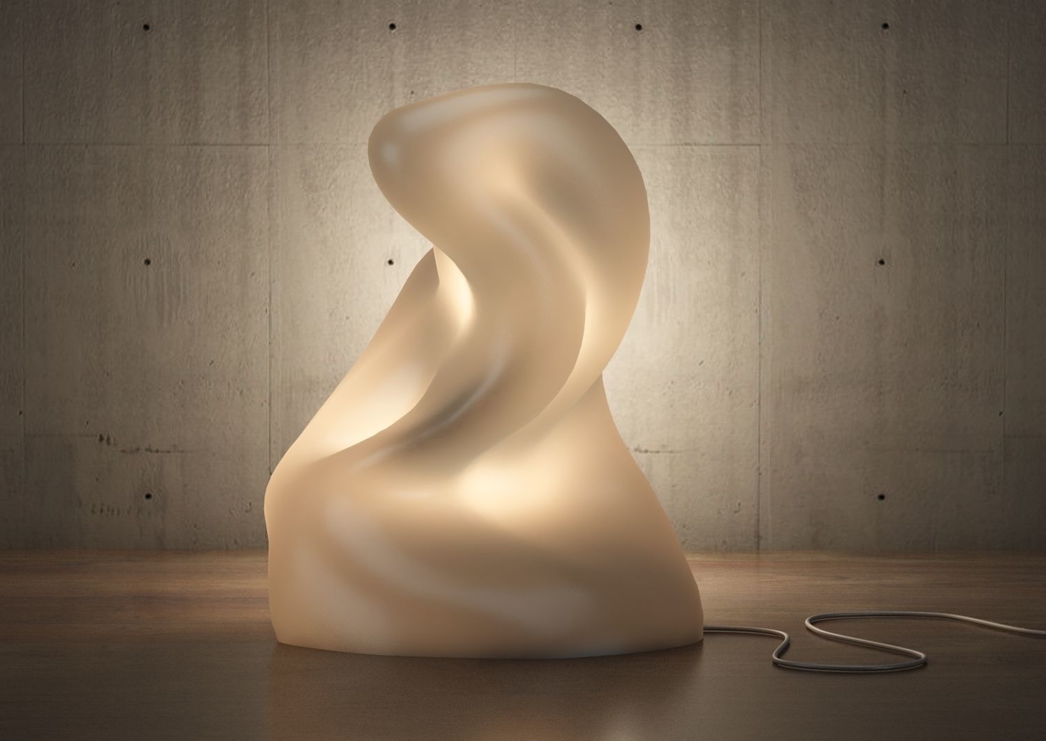 lighting 3d print model table lamp with sculpture 3D model_5