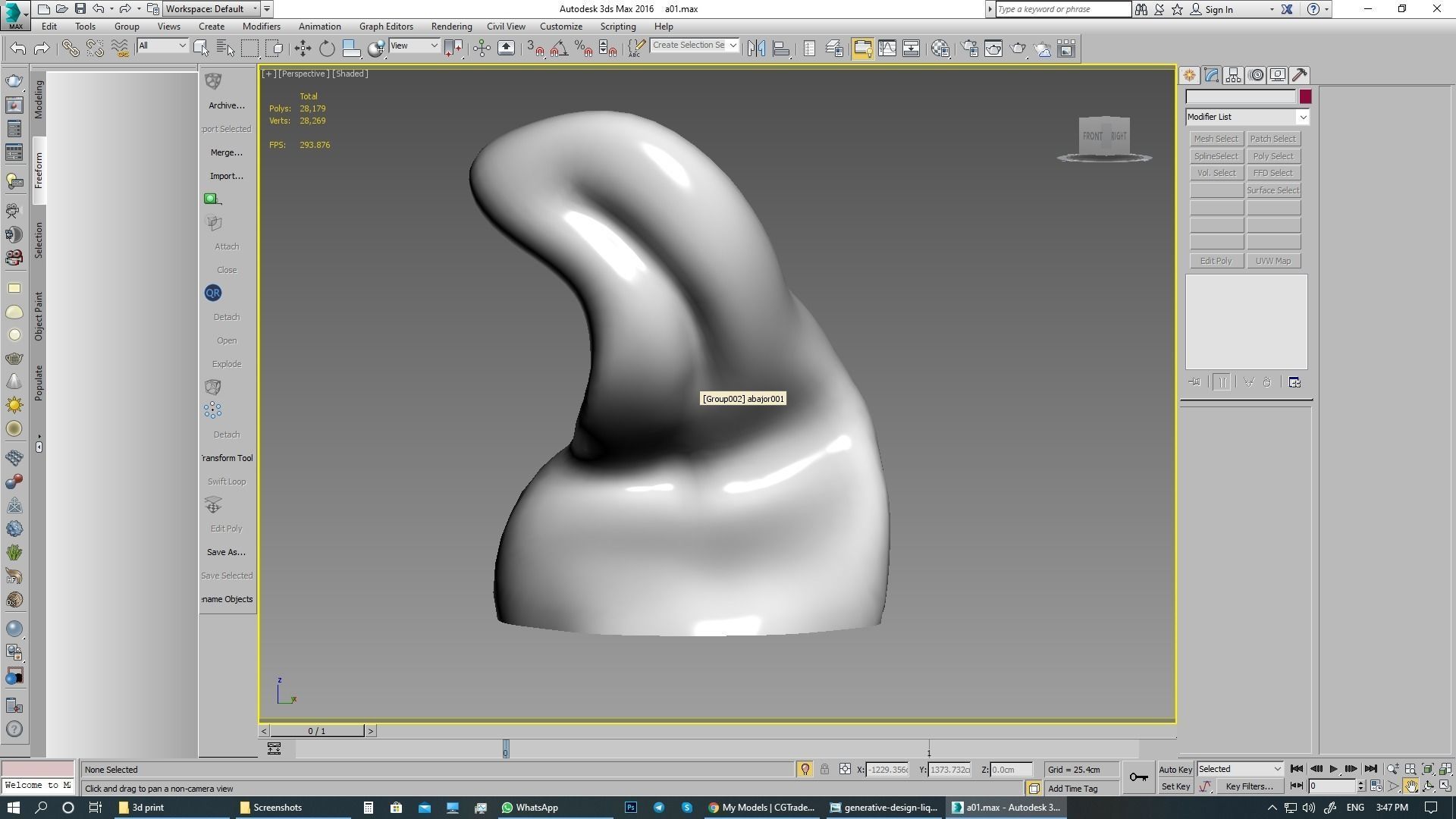 lighting 3d print model table lamp with sculpture 3D model_9