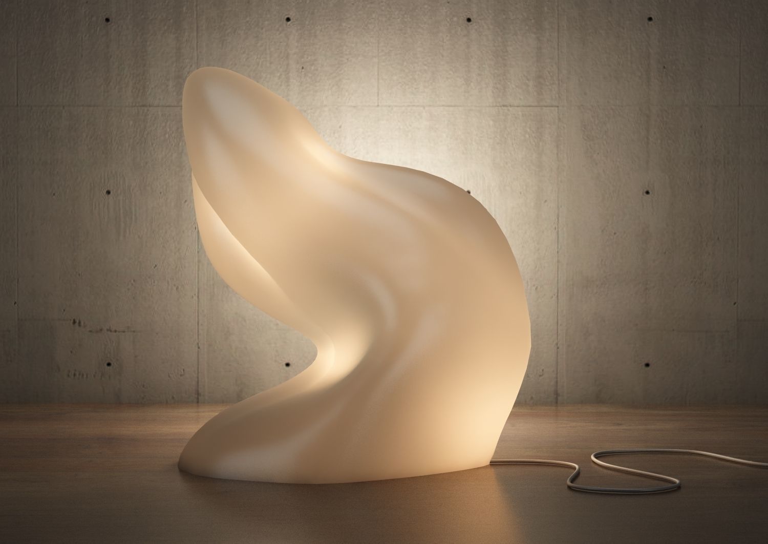 lighting 3d print model table lamp with sculpture 3D model_3