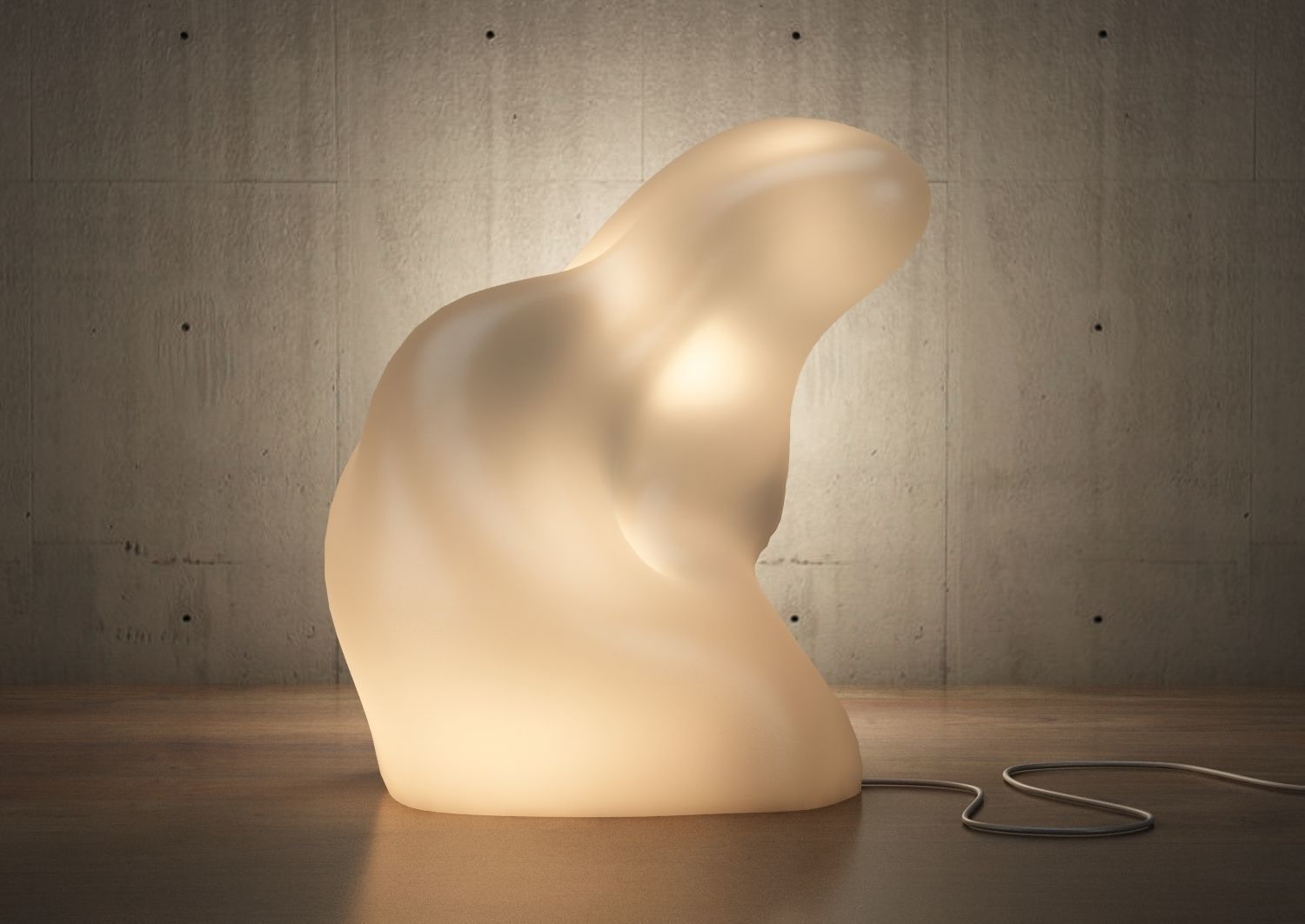 lighting 3d print model table lamp with sculpture 3D model_1