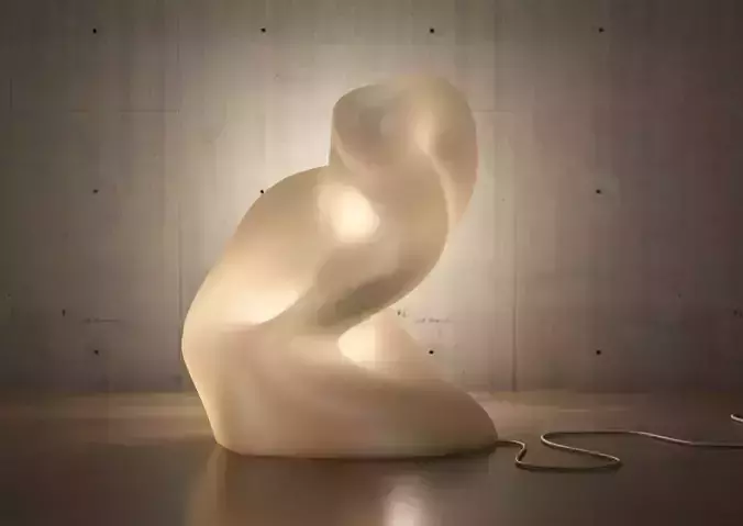 lighting 3d print model table lamp with sculpture