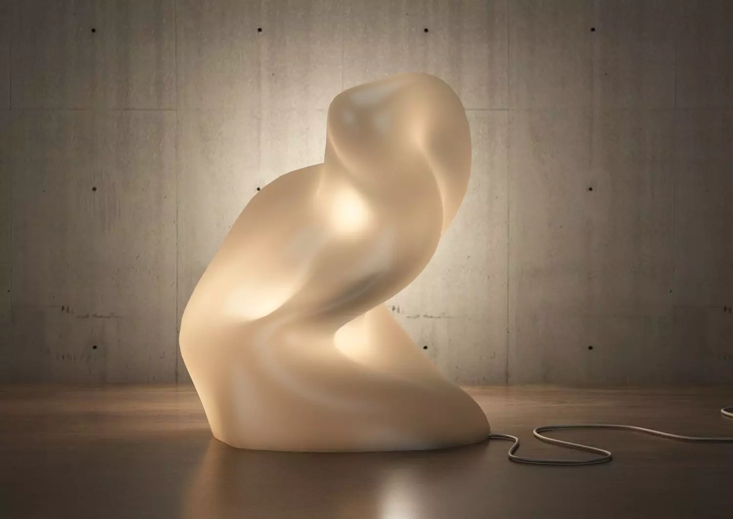 lighting 3d print model table lamp with sculpture 3D model_0
