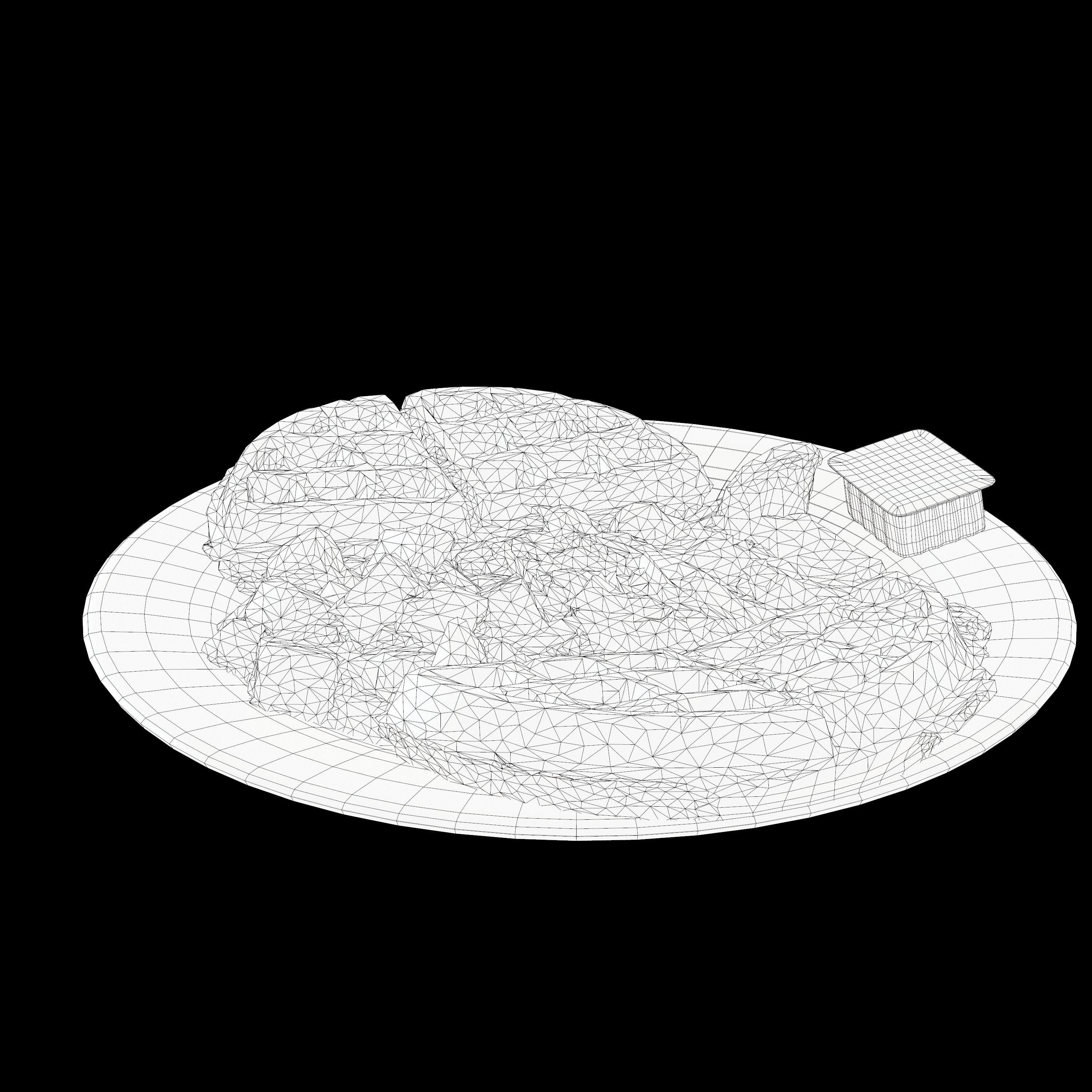 BREAKFAST OF CHAMPIONS Low-poly 3D model_12