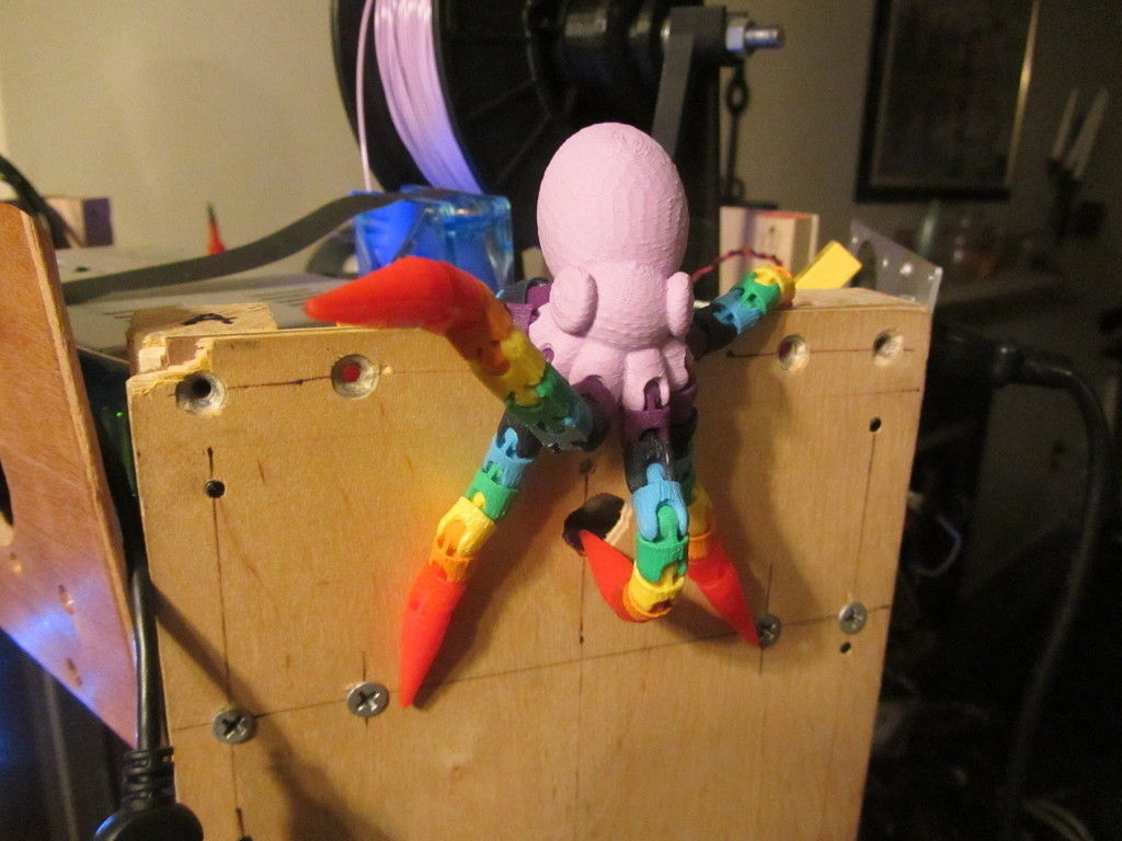 Ball-joint articulated octopus Free 3D print model_3