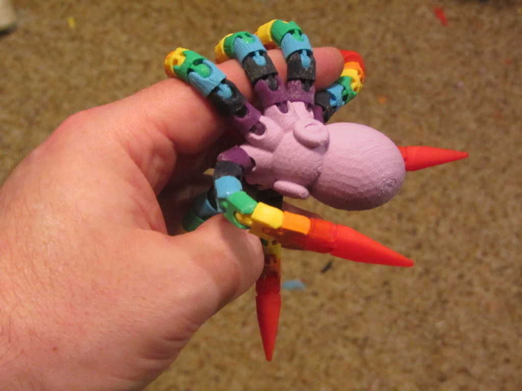 Ball-joint articulated octopus Free 3D print model_5