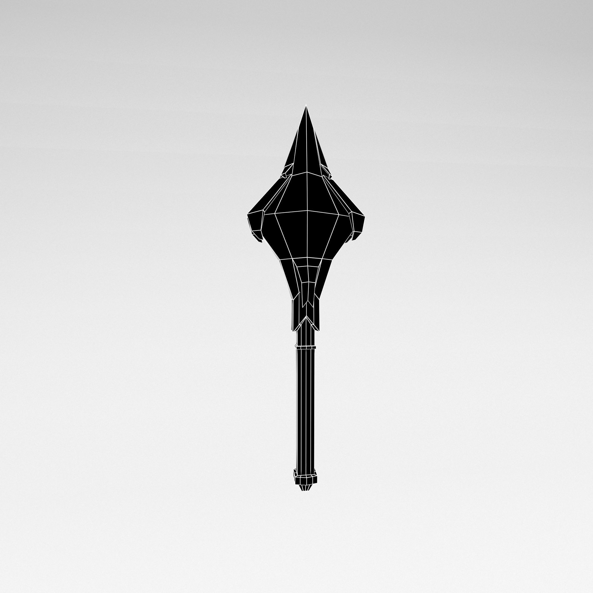 Lowpoly Sword 021 Low-poly 3D model_4