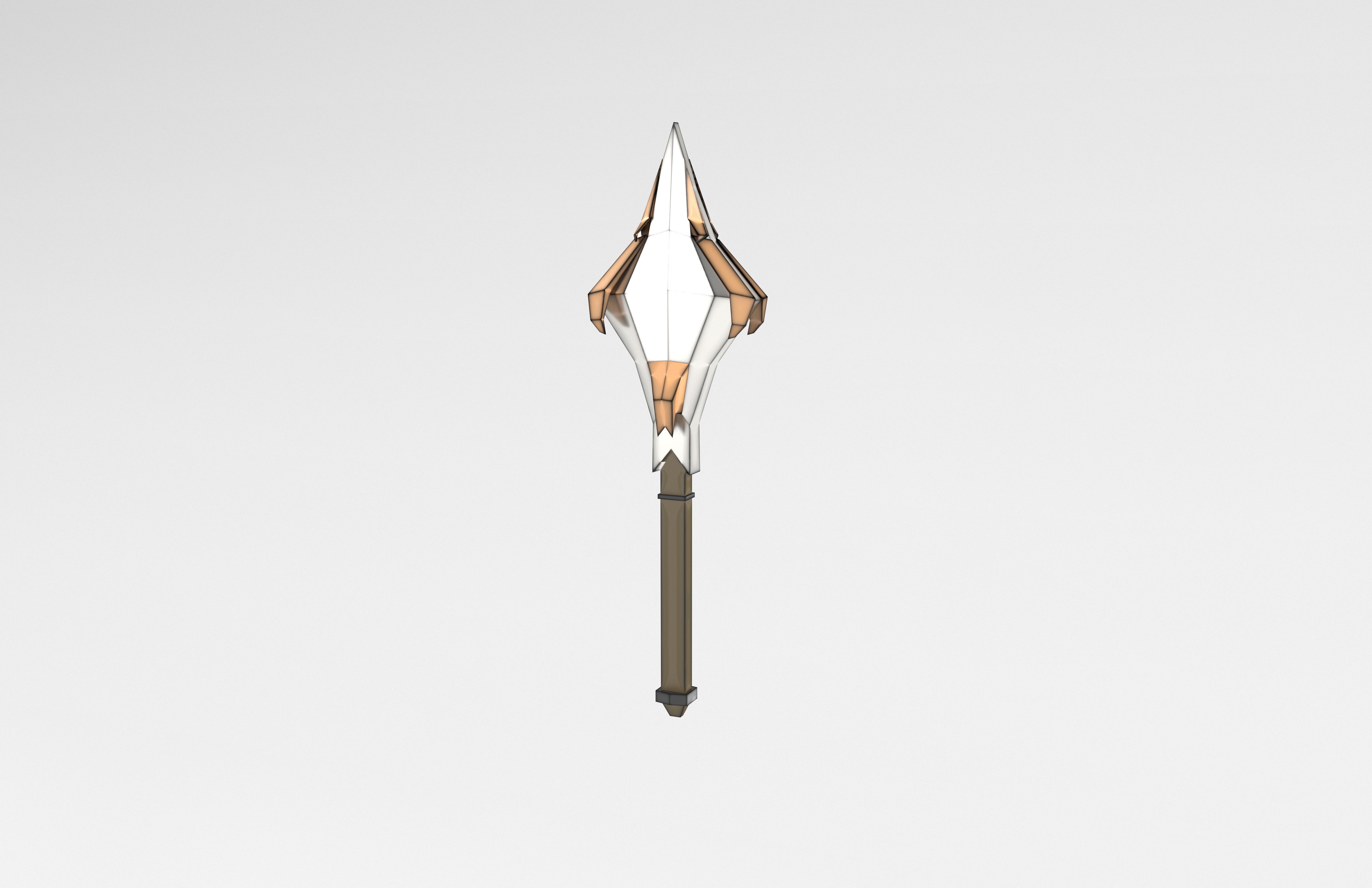 Lowpoly Sword 021 Low-poly 3D model_2