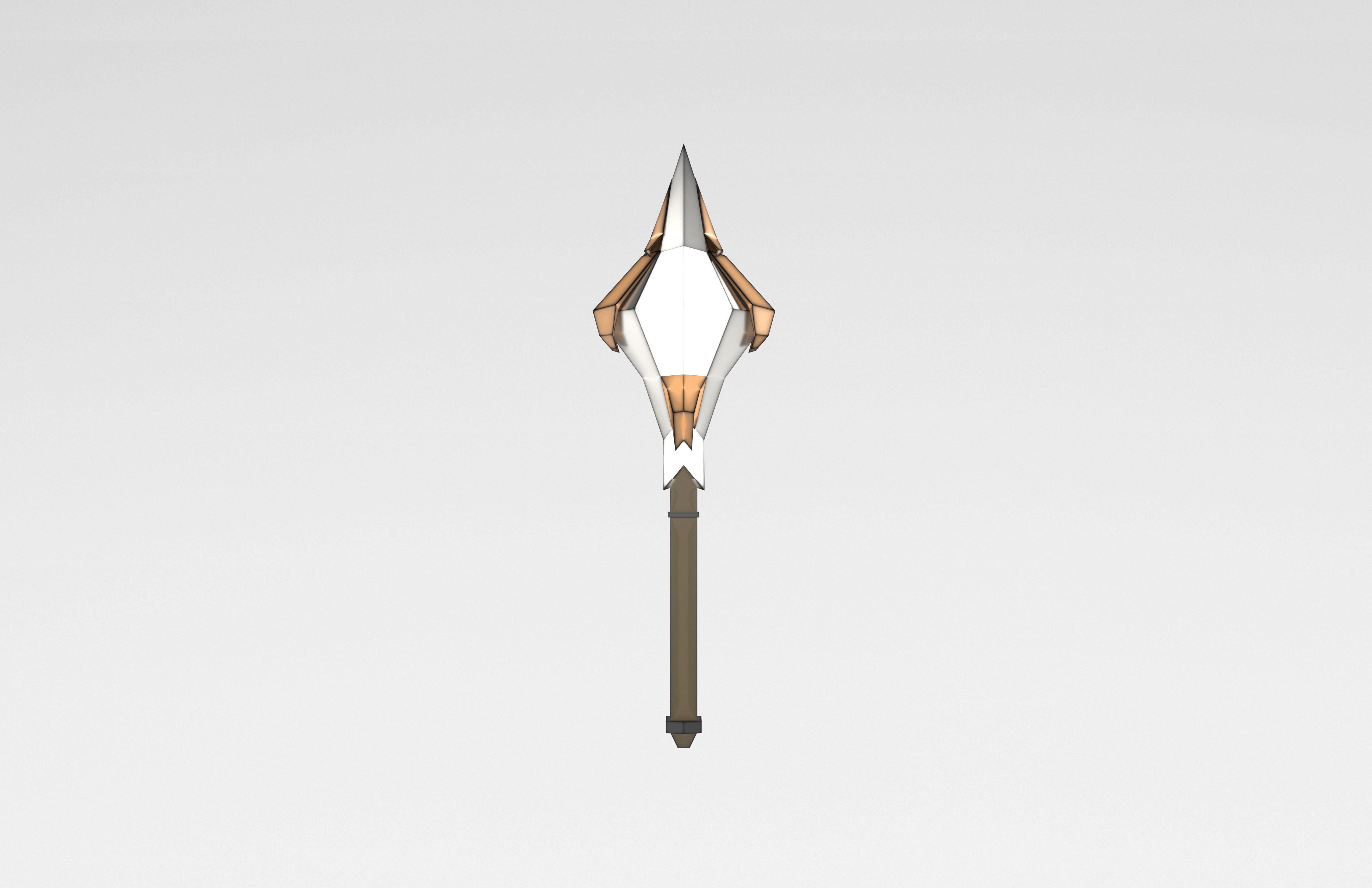 Lowpoly Sword 021 Low-poly 3D model_1