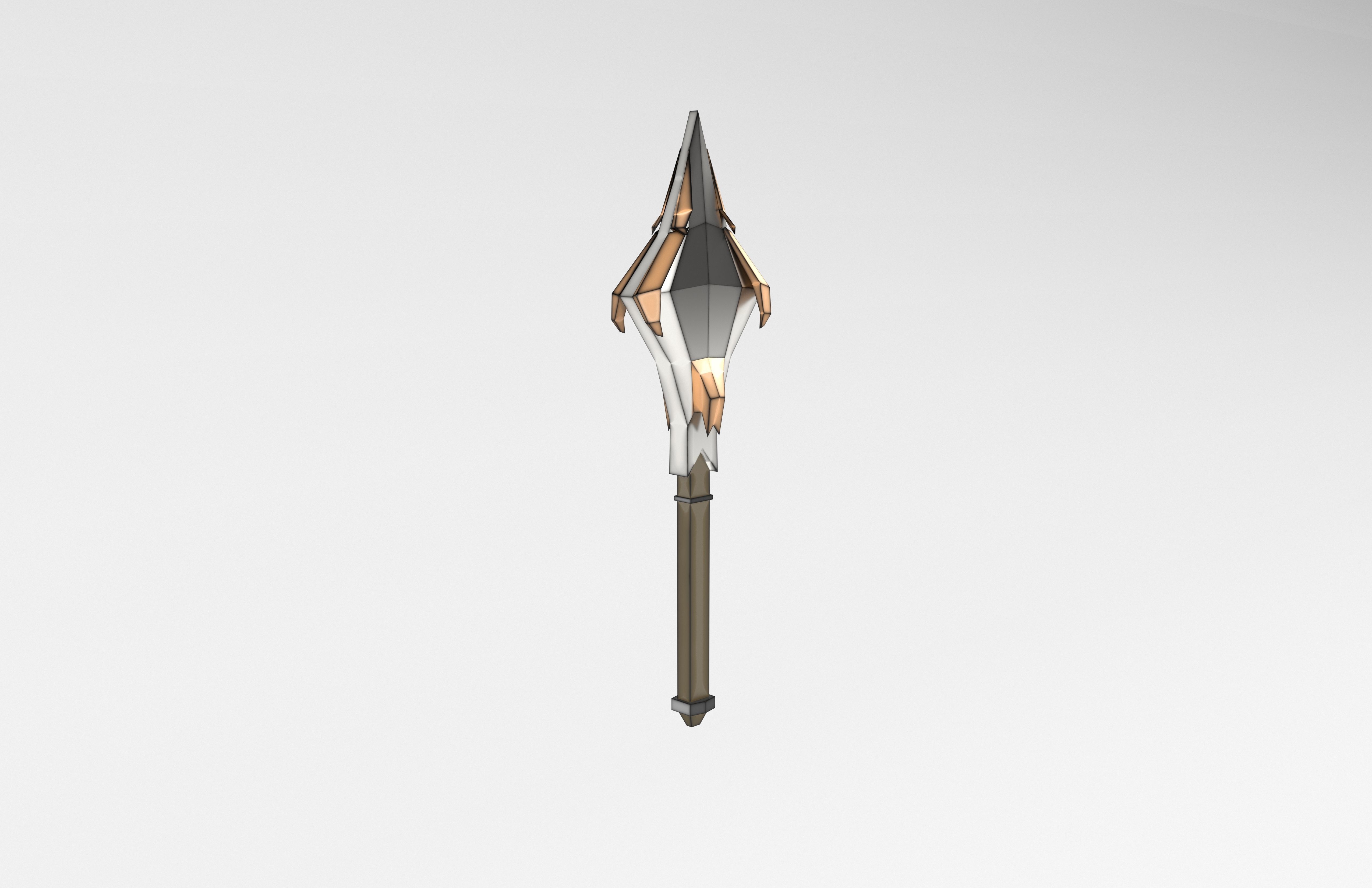 Lowpoly Sword 021 Low-poly 3D model_3