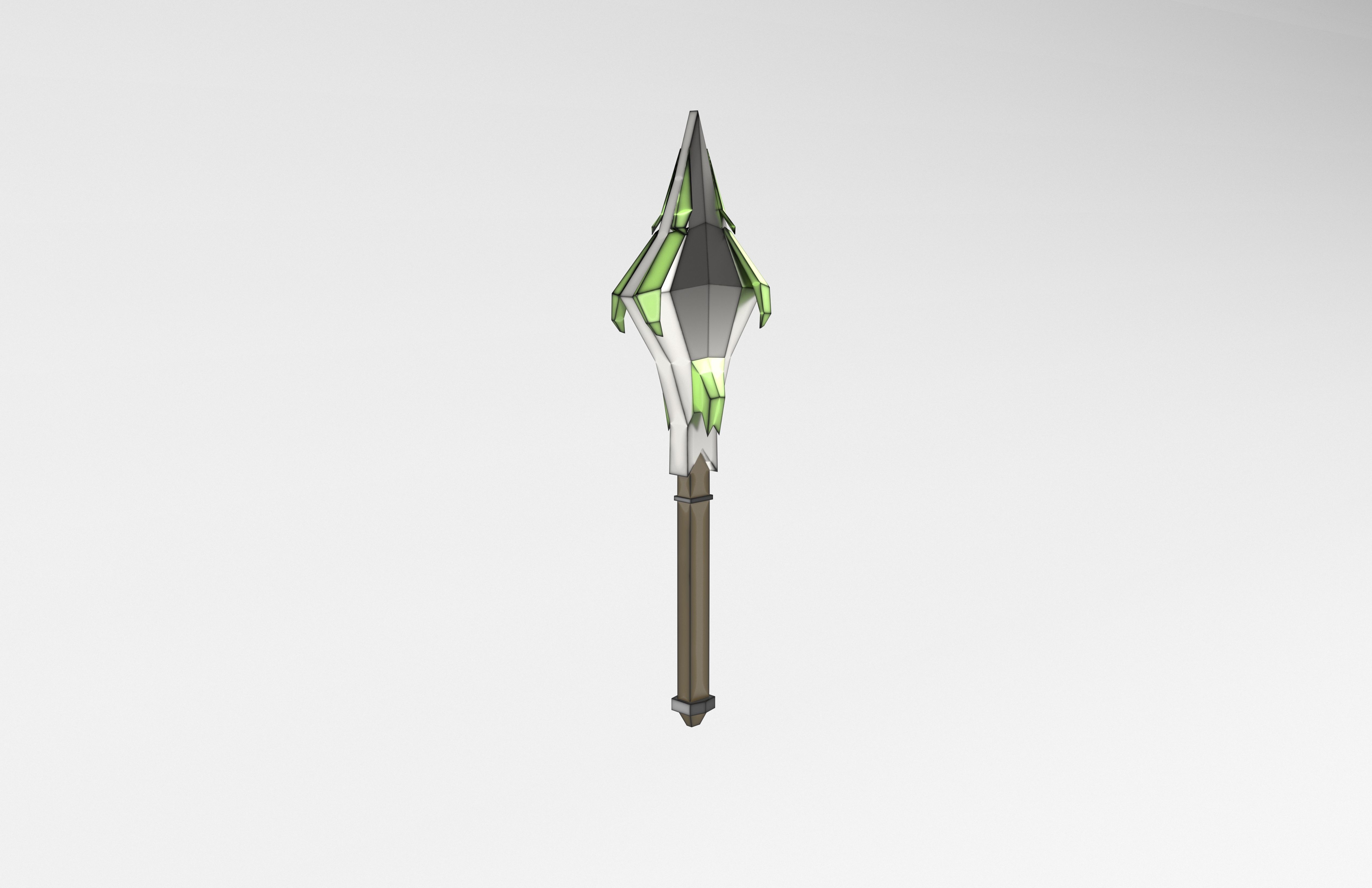 Lowpoly Sword 022 Low-poly 3D model_3