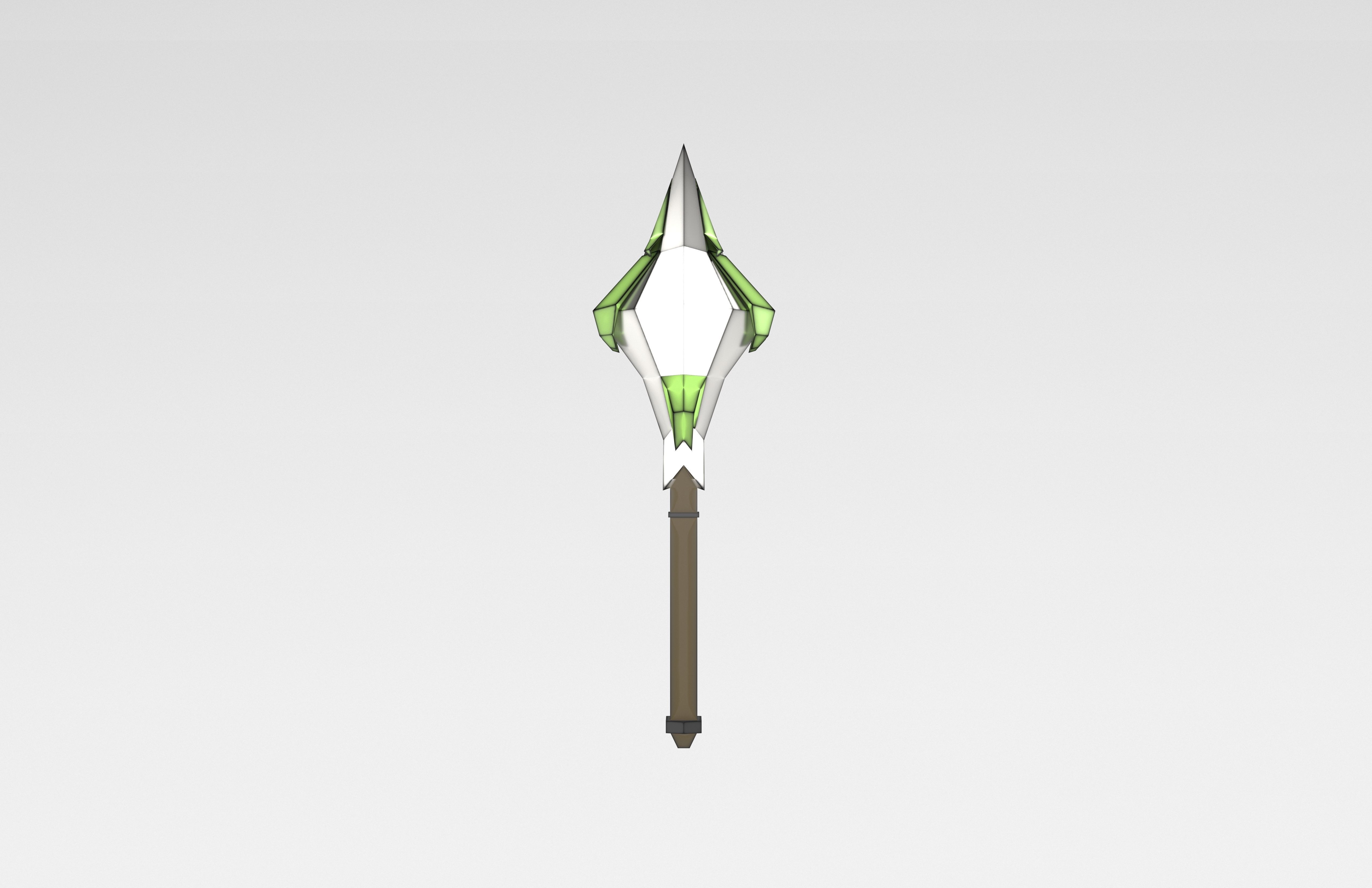 Lowpoly Sword 022 Low-poly 3D model_1