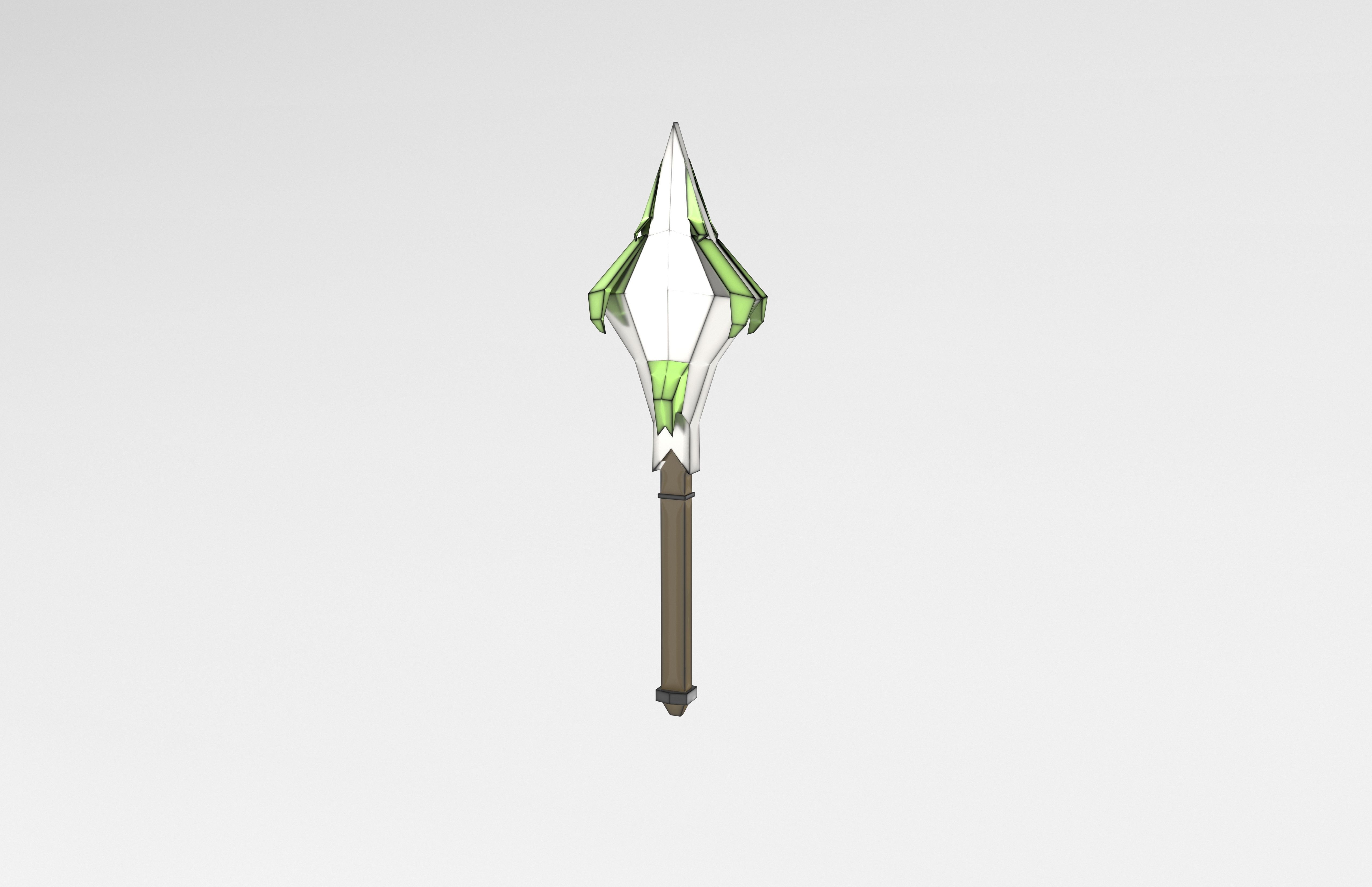 Lowpoly Sword 022 Low-poly 3D model_2