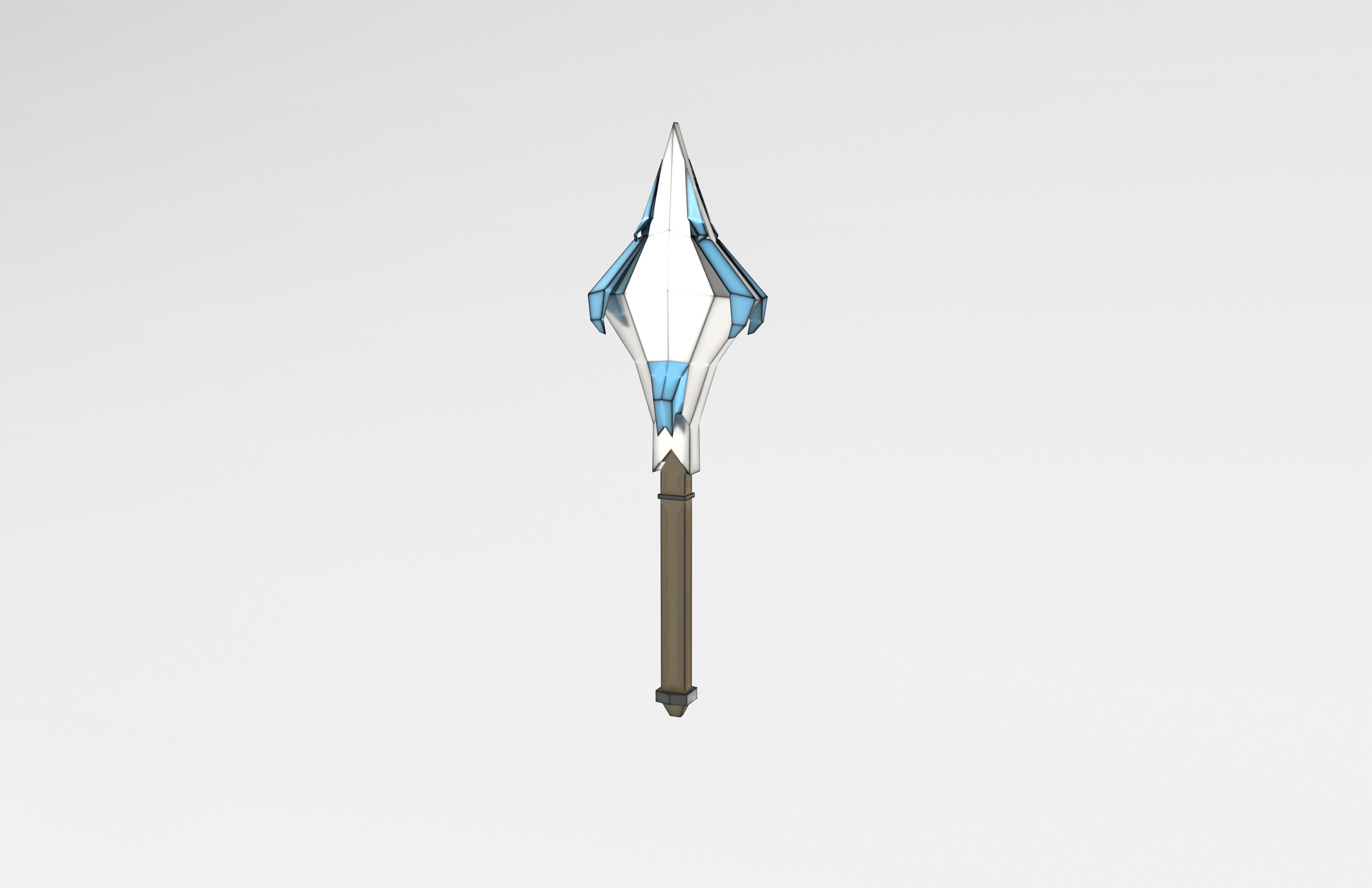 Lowpoly Sword 023 Low-poly 3D model_2