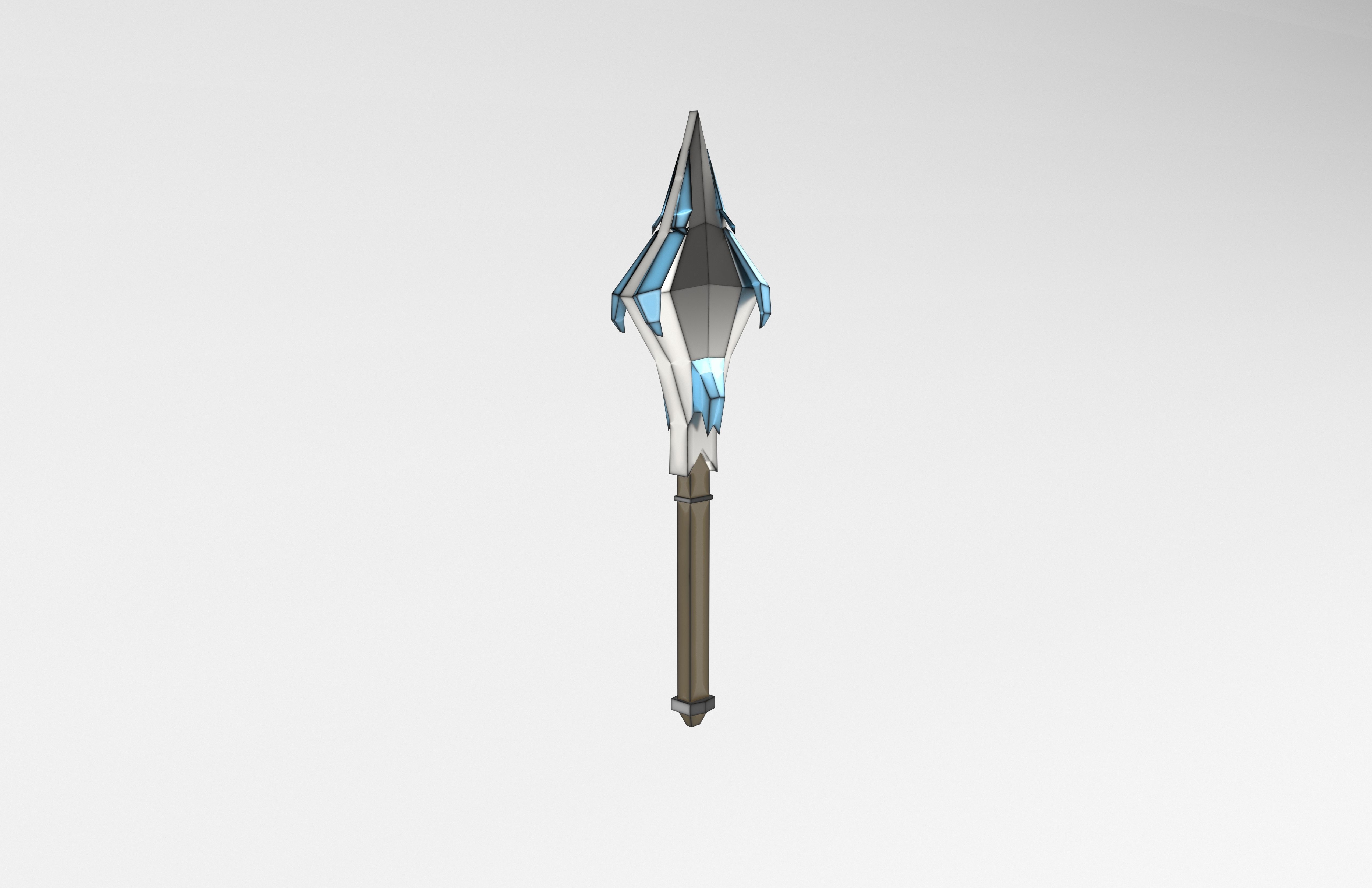 Lowpoly Sword 023 Low-poly 3D model_3