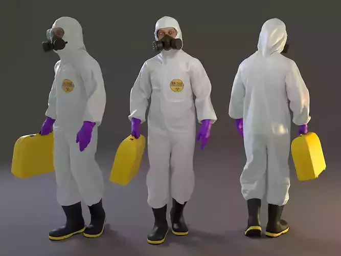 Biohazard Suit Male ACC 2130 002 Low-poly 3D model