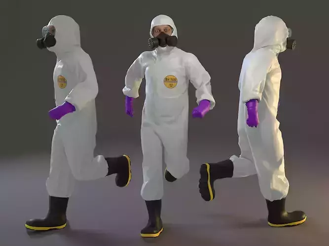 Biohazard Suit Male ACC 2130 003 Low-poly 3D model