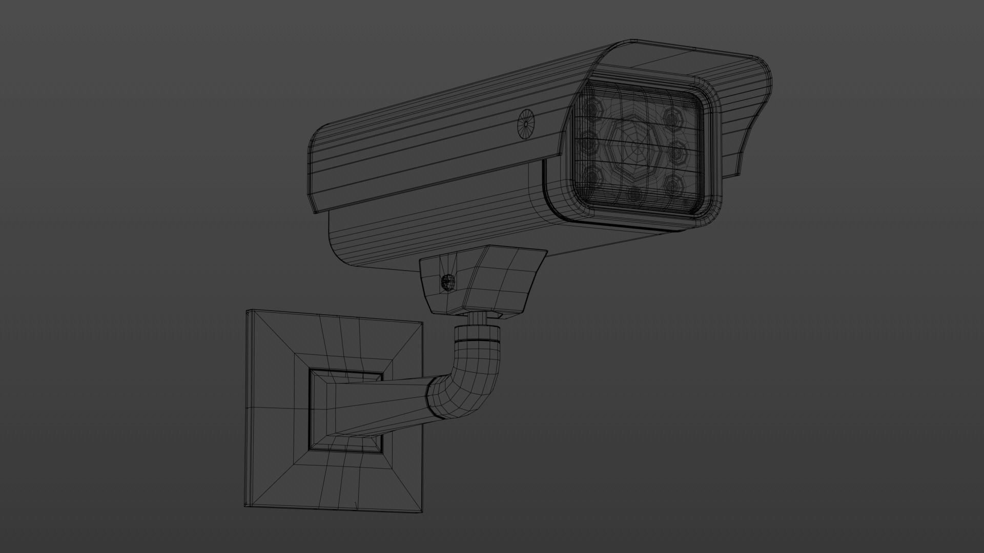 CCTV Camera surveillance  Low-poly 3D model_5