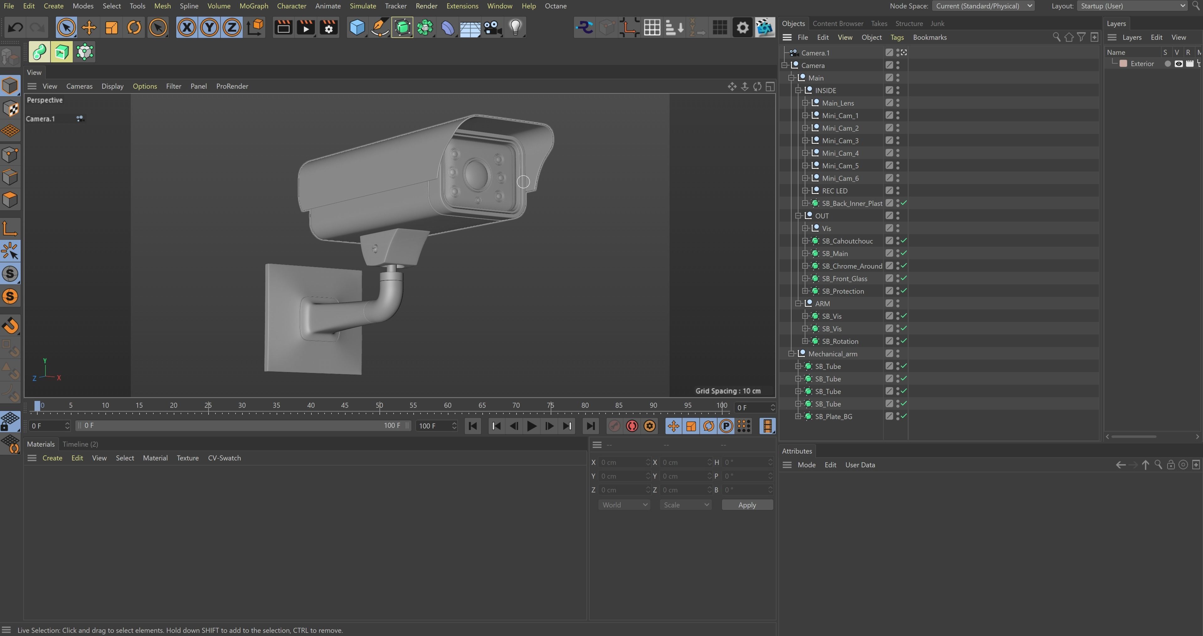 CCTV Camera surveillance  Low-poly 3D model_3