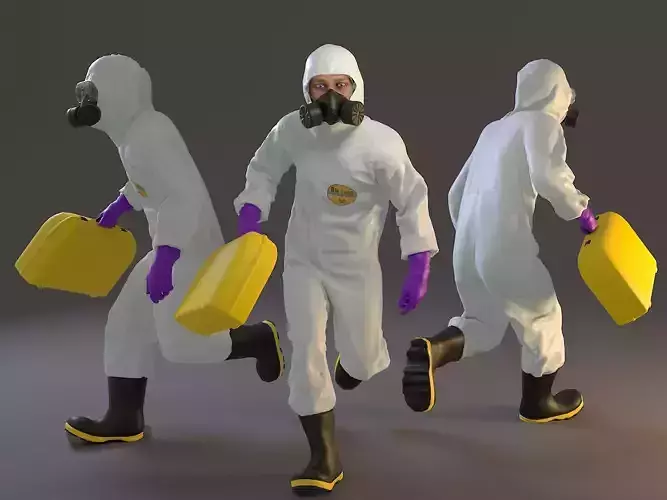 Biohazard Suit Male ACC 2130 004 Low-poly 3D model