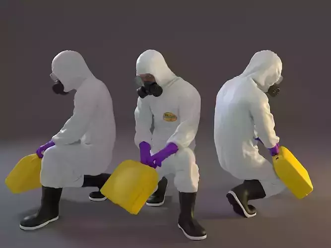 Biohazard Suit Male ACC 2130 006 Low-poly 3D model