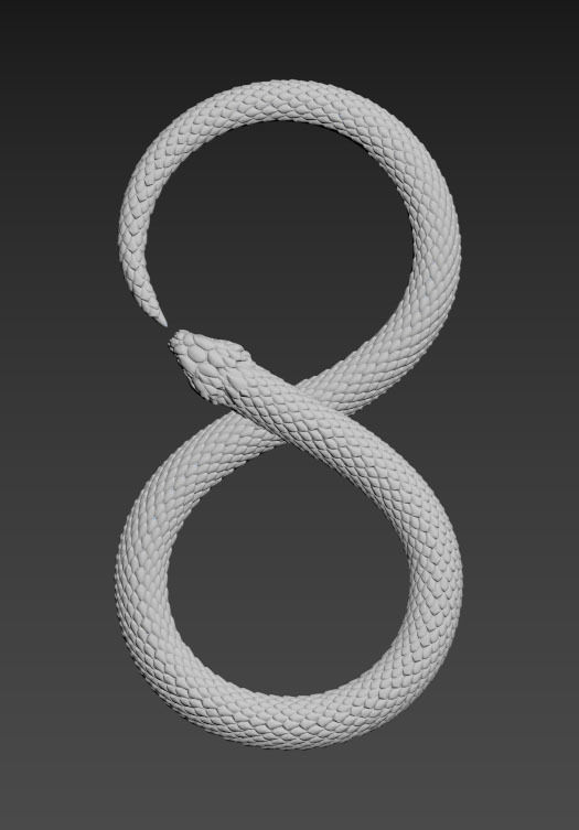snake 3D print model_3