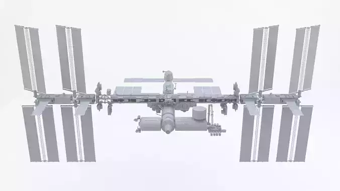 ISS International Space Station no Texture 3D model