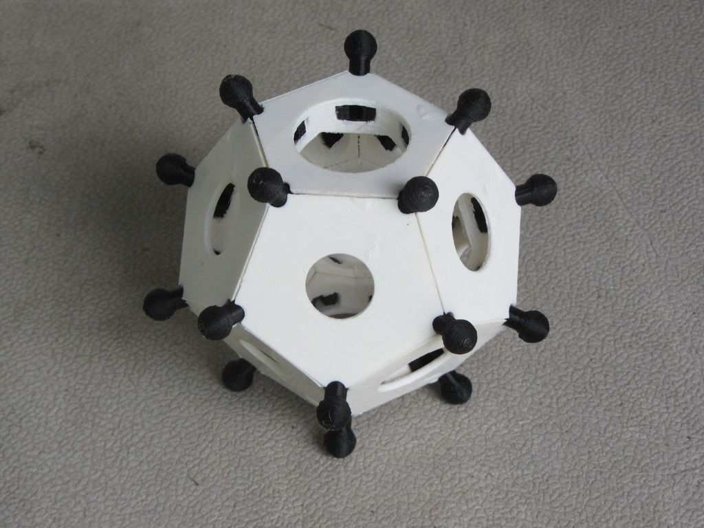 Snap-together Roman Dodecahedron Free 3D print model_24