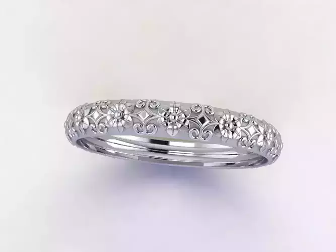 Antique style wedding band 