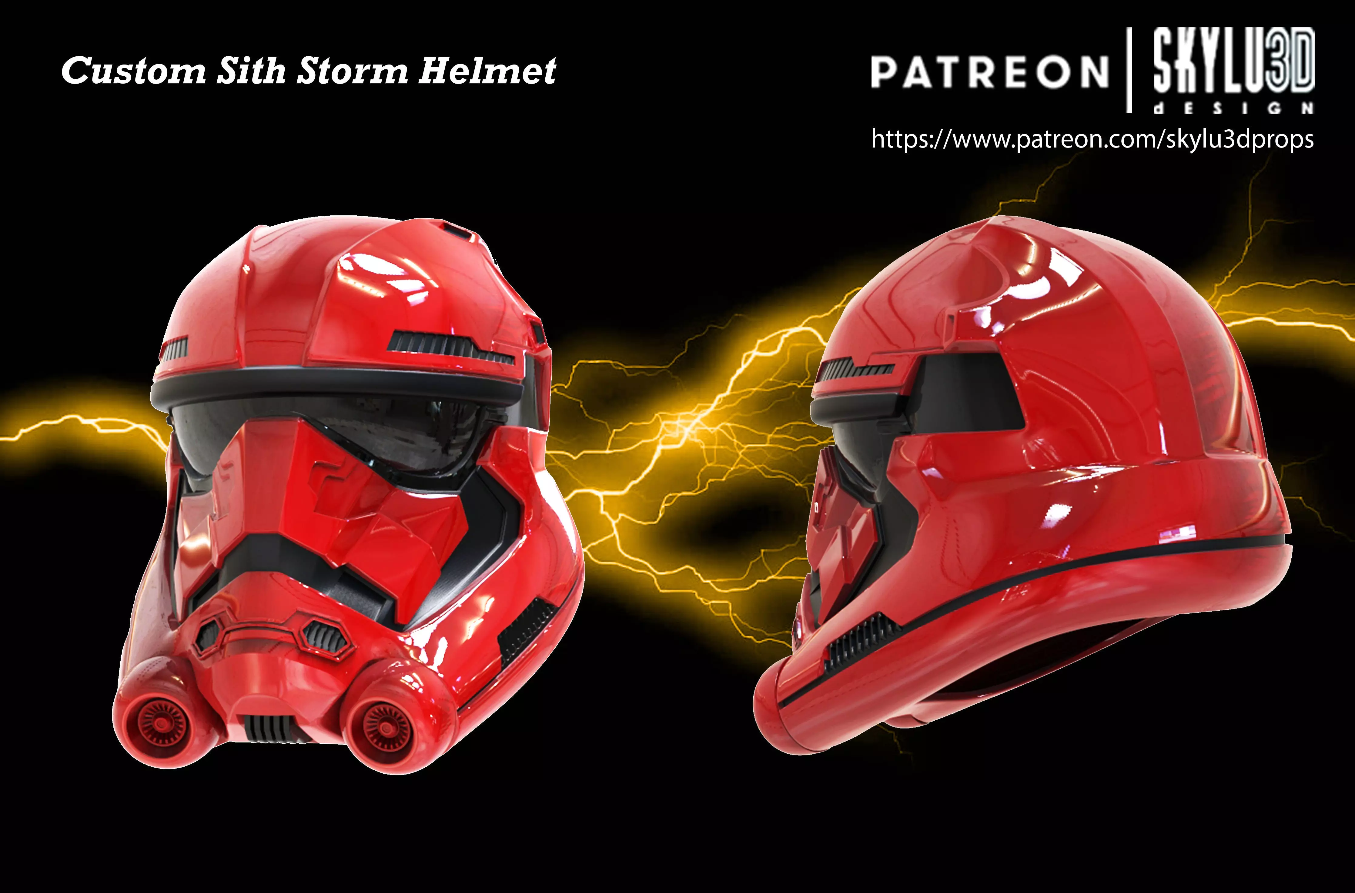 Custom Sith Storm Life Size Helmet 3D print ready STL 3D print model